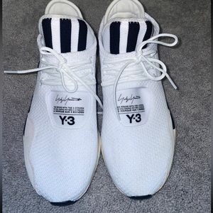 Mens Y-3 white sneakers- size 8.5